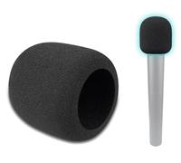 SOULWIT 2 Piezas Espuma Micrófono Filtro Antipop para Audio-Technica ATH ATW-1102, Protector de Mic Cubierta Pantallas antiviento Parabrisas - Negro