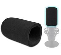 SOULWIT 2 Piezas Espuma Micrófono Filtro Antipop para HyperX QuadCast/QuadCast S/QuadCast 2S, Protector de Mic Cubierta Pantallas antiviento Parabrisas para micrófono - Negro