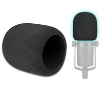 SOULWIT 2 Piezas Espuma Micrófono Filtro Antipop para MAONO PD400X Dynamic, Protector de Mic Cubierta Pantallas antiviento Parabrisas - Negro