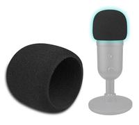 SOULWIT 2 Piezas Espuma Micrófono Filtro Antipop para Razer Seiren V2 X USB Condenser, Cubierta Protectora para Protector de Mic Cubierta Parabrisas - Negro
