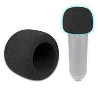 SOULWIT 2 Piezas Espuma Micrófono Filtro Antipop para RØDE (Rode) Serie NT1 (Gen 1/2/3/4/5/Signature)/NT1-A Micrófonos, Protector de Mic Cubierta Parabrisas para Micrófono - Negro