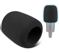 SOULWIT 2 Piezas Micrófono Pop Filtro para Audio-Technica ATH AT2035 Cardioide Condensador, Mic Cubierta Protectora Windscreen Espuma - Negro