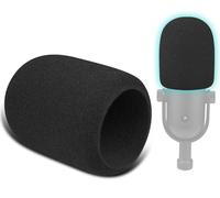 SOULWIT 2 Piezas Micrófonos Pop Filter para Razer Seiren V3 Chroma RGB USB, Cubierta Protectora de Micrófono - Negro