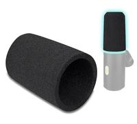 SOULWIT 2 Piezas Micrófonos Pop Filtro para Shure MV6, Mic Cubierta Protectora Parabrezza Espuma - Negro