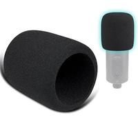 SOULWIT 2Pcs Micrófonos Pop Filter para Audio-Technica ATH ATR2500X-USB Cardioid Condenser, Protectora Micrófono Espuma Mic Cubierta Parabrisas - Negro