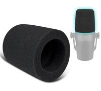 SOULWIT 2Pcs Micrófonos Pop Filter para Shure MV7/MV7X, Protectora Micrófono Espuma Mic Cubierta Parabrisas - Negro