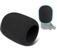 SOULWIT 2Pcs Protector de Micrófono Espuma Funda Pop Filtro para RØDE(Rode) PodMic Cardioid Dynamic Broadcast Micrófonos, Mic Cubierta Parabrisas - Negro
