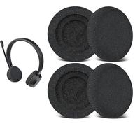 SOULWIT 4 Piezas Almohadillas Espuma Repuesto para Jabra Evolve 65 (65UC/65MS), 20 (20SE/20UC/20MS), 30 (US/II) y 40 (UC/MS) Auriculares, Almohada Cojines Suave y Duradera con Espuma de Alta Densidad