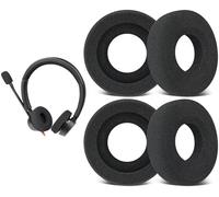 SOULWIT - 4 Piezas Almohadillas para Plantronics (Poly) Blackwire 3320/3310 Auriculares con Cable, Recambio Almohada Repuesto de Espuma Suave y Resistente con Espuma de Alta Densidad - Negro
