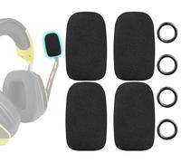 SOULWIT 4 Piezas Espuma Micrófono Filtro Antipop para Corsair Void Serie, HS35/HS55/HS60/HS65/HS70/HS80/Virtuoso Serie Auriculares, Protector de Mic Cubierta Pantallas antiviento Parabrisas