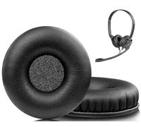 SOULWIT 50mm Almohadillas Repuesto para Sennheiser PX80/PX100/PX100II/PX200, PC30/PC36/PC130/PC131/PC140/PC145, PMX100/PMX200, PXC150/PXC250/PXC300, SC30/SC60/SC75/SC230/SC260/SC630/SC660-Negro