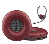 SOULWIT 50mm Almohadillas Repuesto para Sennheiser PX80/PX100/PX100II/PX200, PC30/PC36/PC130/PC131/PC140/PC145, PMX100/PMX200, PXC150/PXC250/PXC300, SC30/SC60/SC75/SC230/SC260/SC630-Borgoña