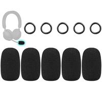 SOULWIT 5Pcs Protector de Micrófono Espuma Funda Pop Filtro para Jabra Biz/Pro/Engage/Evolve/Evolve2 Series Auriculares, Mic Cubierta Parabrisas para Jabra GN2000/GN2100/UC Voice 550 - Negro
