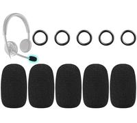 SOULWIT 5Pcs Protector de Micrófono Espuma Funda Pop Filtro para Plantronics Audio/Blackwire/E-ncorepro/Rig/Voyager Series Auriculares, Mic Cubierta Parabrisas para Poly CS540/CS520/HW510/HW520