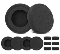 SOULWIT 6 Piezas Almohadillas Repuesto para Koss Porta Pro, KSC11, KSC17, KSC75 Auriculares, Cojines Cascos Esponja Suaves y Duraderas con Espuma de Alta Densidad - Negro
