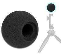 SOULWIT 6 Piezas Espuma Micrófono Filtro Antipop para Shure MV88+ Stereo USB, Cubierta Protector de Mic Cubierta Pantallas antiviento Parabrisas - Negro