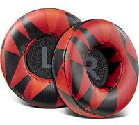 SOULWIT 70mm Almohadillas de Repuesto para JBL Tune 450BT (T450BT)/Tune 500BT (T500BT)/Tune 510BT/Tune 520BT/Tune 460BT(T460BT),para JR 300BT/JR300/JR 310BT/JR310/E40BT - Tormenta Roja