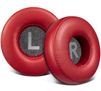 SOULWIT 70mm Almohadillas de Repuesto para JBL Tune 450BT (T450BT)/Tune 500BT (T500BT)/Tune 510BT/Tune 520BT/Tune 460BT(T460BT), Almohadillas para JR 300BT/JR300/JR 310BT/JR310-Rojo