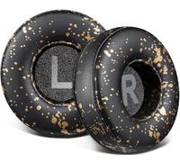 SOULWIT 70mm Almohadillas de Repuesto para JBL Tune 450BT (T450BT)/Tune 500BT (T500BT)/Tune 510BT/Tune 520BT/Tune 460BT(T460BT), Almohadillas para JR 300BT/JR300/JR 310BT/JR310-Negro Dorado