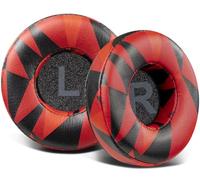 SOULWIT 70mm Almohadillas de Repuesto para JBL Tune 450BT/Tune 460BT/Tune 500BT/Tune 510BT/Tune 520BT/Tune 530BT/JR 300BT/JR 310BT/E40BT/Junior 320BT - Tormenta Roja