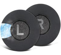 SOULWIT 70mm Almohadillas Repuesto para Logitech Zone 300/Zone 301/Zone 305 Inalámbricos Auriculares, Almohadillas con Tejido de Seda de Hielo, Espuma de Aislamiento de Ruido - Zone 300 CG Negro