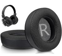 SOULWIT 80mm Almohadillas de Repuesto para House of Marley Positive Vibration 2 Auriculares con Cable/inalámbricos, Almohadillas con Espuma de Aislamiento de Ruido - Negro