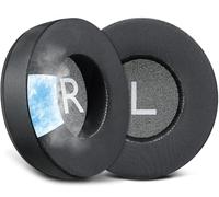 SOULWIT 90mm Almohadillas de Gel Refrescante Repuesto para Pioneer HDJ1000/HDJ1500/HDJ2000 Auriculares, Recambio Almohadilla Cascos con Espuma Aislante de Ruido - Negro