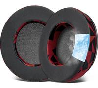 SOULWIT Almohadillas de Gel para OneOdio Pro-10/Pro-30/Pro-50/Studio HiFi/Studio Pro-C Y80B/Monitor 60, Almohadillas con Espuma de Alta Densidad, Tejido de Seda Helada-Tormenta Roja