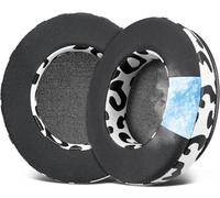 SOULWIT Almohadillas de Gel para OneOdio Pro-10/Pro-30/Pro-50/Studio HiFi/Studio Pro-C Y80B/Monitor 60, Almohadillas con Espuma de Alta Densidad, Tejido de Seda Helada-Leopardo de Nieve