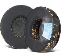 SOULWIT Almohadillas de Gel Refrescante de Repuesto para Skullcandy Hesh & Hesh 2 Auriculares Wireless, Almohadillas con Espuma Aislante del Ruido-Negro Dorado