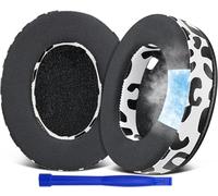 SOULWIT Almohadillas de Gel Refrescante de Repuesto para Sony WH-1000XM4 (WH1000XM4),con Espuma de Alta Densidad de Aislamiento de Ruido, Grosor Añadido, Sin Afectar al Sensor-Leopardo de Nieve