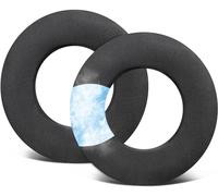 SOULWIT Almohadillas de Gel Refrescante para Beyerdynamic Amiron/Amiron Wireless/T70/T90/T5P/MMX300/TYGR 300R/HS200/HS400/HS800/RSX700, Almohadillas con Tejido de Seda Helada, Espuma Suave - Negro