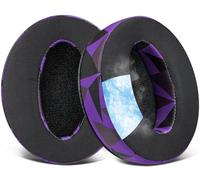 SOULWIT Almohadillas de Gel Refrescante para Sennheiser HD4.50, HD4.50BT, HD 4.50BTNC, HD4.50SE, HD4.40BT, HD4.30G, HD4.20S, HD458BT, HD450, HD 450BT, HD400S, HD350BT,HD300-Morado Negro
