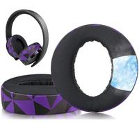 SOULWIT Almohadillas de Gel Refrescante para Sony New Gold Wireless Playstation PS4 Auriculares, Almohadillas de Repuesto para la Versión 2018, Modelo CUHYA-0080-Morado Negro