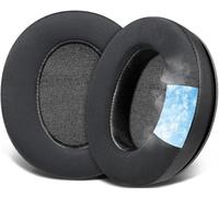 SOULWIT Almohadillas de Gel Refrigerante para KRK KNS6400/KNS6402/KNS8400/KNS 8402 Auriculares, Almohadillas con Tejido de Seda de Hielo Duradero, Espuma Aislante del Ruido Confort-Negro