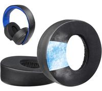 SOULWIT Almohadillas de Gel Refrigerante para Sony Gold Wireless Playstation PS4 Auriculares, Almohadillas de Repuesto para la Versión 2014, Modelo de Auriculares CECHYA-0083 (Negro)