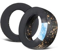 SOULWIT Almohadillas de Gel Refrigerante para Sony Playstation PS5 Pulse Elite Inalámbricos Auriculares, Almohadillas con Espuma de Aislamiento de Ruido - Negro Oro
