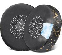 SOULWIT Almohadillas de Gel Refrigerantede para Jabra Evolve2 75 PC Wireless Auriculares (No se Ajustan a Evolve 75),con la Proteína más Suave de Cuero, Espuma de Aislamiento de Ruido - Negro Dorado