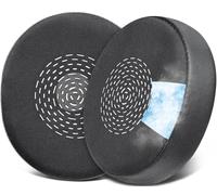 SOULWIT Almohadillas de Gel Refrigerantede para Jabra Evolve2 75 PC Wireless Auriculares (No se Ajustan a Evolve 75),con la Proteína más Suave de Cuero, Espuma de Aislamiento de Ruido - Negro