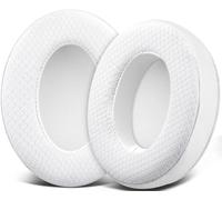 SOULWIT Almohadillas de Malla para HyperX Cloud (2/3/3S/1/Pro) - Blanco | También para Cloud (Flight/Flight2/Stinger/Stinger2/Stinger 2 Core/Core), CloudX (Stinger/Flight) Auriculares
