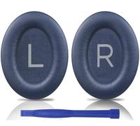 SOULWIT Almohadillas de Piel de Cordero de Repuesto para Bose QuietComfort 45 (QC45)/QuietComfort SE (QC SE)/Nuevos Auriculares Inalámbricos de Confort Silencioso - Azul Brillante