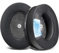 SOULWIT Almohadillas de Repuesto de Gel Refrigerante para Audeze Penrose/Penrose X/Mobius, Almohadillas Auriculares para HyperX Cloud Orbit/Orbit S, Almohadillas con Tejido de Seda Helada-Negro