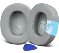 SOULWIT Almohadillas de Repuesto de Gel Refrigerante para JBL E55BT(E55 BT) Over-Ear Wireless Auriculares, Almohadillas con Espuma Aislante del Ruido-Gris