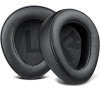 SOULWIT Almohadillas de Repuesto para ASUS ROG Delta II Juegos Auriculares Inalámbricos, Recambio Almohadilla Cascos con Cuero Proteico Suave, Espuma de Alta Densidad - Negro
