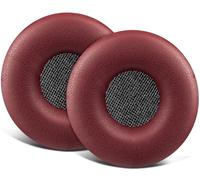 SOULWIT Almohadillas de Repuesto para Auriculares de 50 mm para Jabra Pro 9400/9450/9460/9470/925/929/930, Almohadillas para Auriculares Jabra Biz 2400/BIZ 2400II/BIZ 1500/GN2000/UC Voice 550-Borgoña
