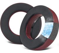 SOULWIT Almohadillas de Repuesto para Beyerdynamic DT700 Pro X(DT 700 Prox)/DT900 Pro X(DT 900 Prox) Auriculares, Almohadillas con Tejido Transpirable Ice Silk, Espuma de Alta Densidad-Borgoña