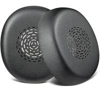 SOULWIT Almohadillas de Repuesto para Jabra Evolve 10 On-Ear Auriculares con Cable, Recambio Almohadilla Cascos con Cuero Proteica Más Suave - Negro