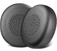 SOULWIT Almohadillas de Repuesto para Jabra Evolve2 75 PC Wireless Auriculares (No se Ajustan a Evolve 75), Almohadillas con la Proteína más Suave de Cuero, Espuma de Aislamiento de Ruido - Negro