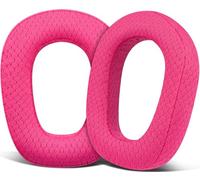 SOULWIT Almohadillas de Repuesto para Logitech G435 Lightspeed Wireless Gaming Auriculares, Cojines Cascos con Tejido de Malla Duradero, Espuma de Alta Densidad - Rosa