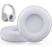 SOULWIT Almohadillas de Repuesto para Monster Beats Pro/by Dr Dre Detox Auriculares, Recambio Almohada con Cuero Proteica Más Suave, Espuma de Alta Densidad Aislante del Ruido-Blanco